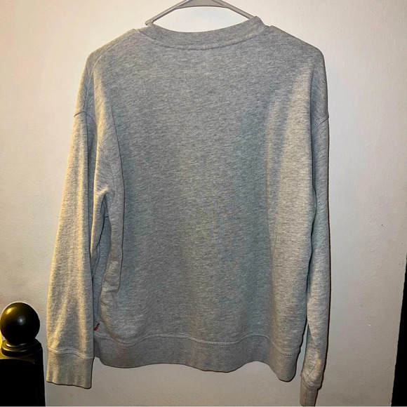 Levi’s Oversized Crewneck Sweatshirt, Heather Gray, Size Large - Picture 2 of 10
